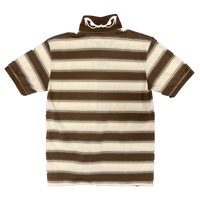 education polo shirt - brown stripe