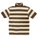 education polo shirt - brown stripe