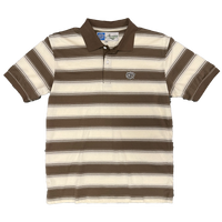 education polo shirt - brown stripe