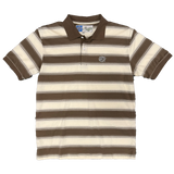 education polo shirt - brown stripe