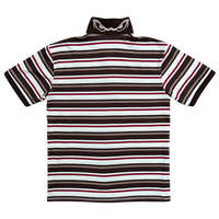 educated polo - brown/red stripe