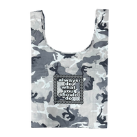 camo print reusable bag - silver