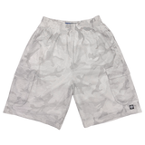 camo mesh shorts - white