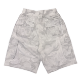 camo mesh shorts - white
