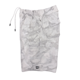 camo mesh shorts - white