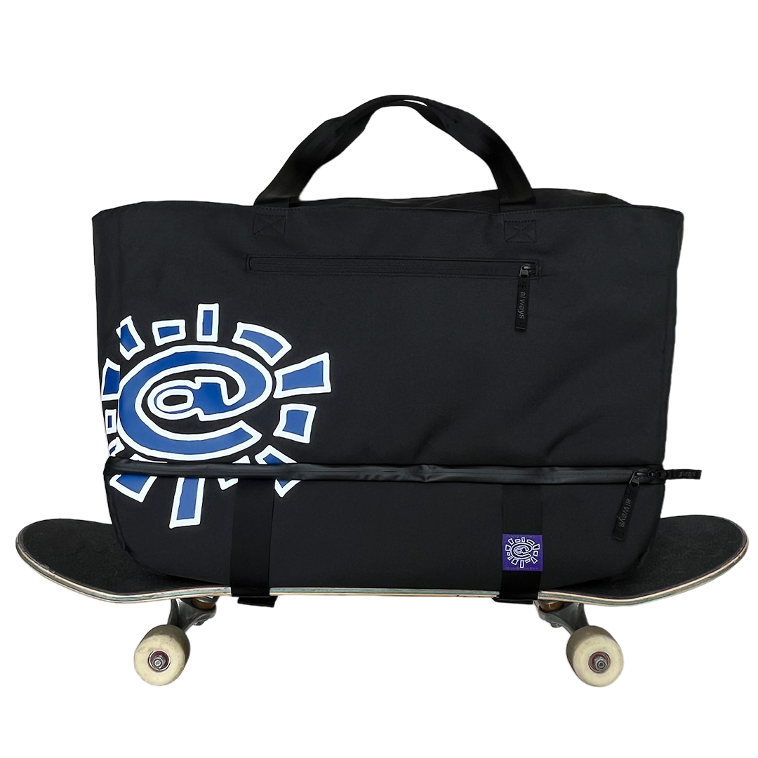 XL travel tote bag - blue/white – always do what you should do