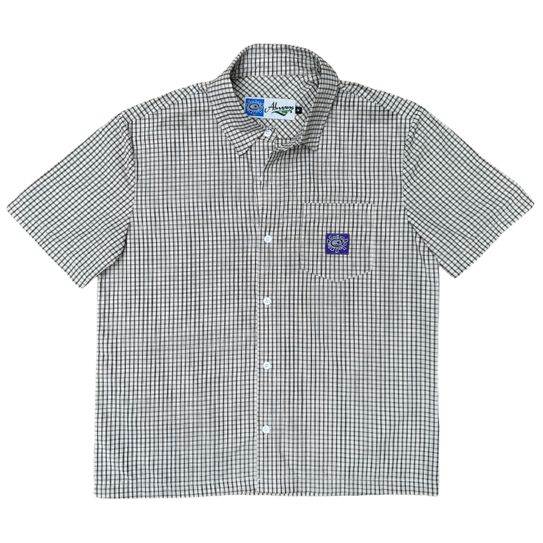 criss cross purple label shirt - white/black – always do what you should do