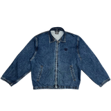 indigo grey silver label denim jacket