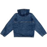 indigo grey silver label denim jacket
