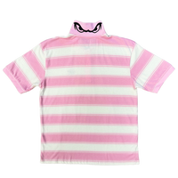 educated polo - pink/white