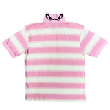 educated polo - pink/white