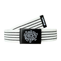 embossed @sun belt - white/black mini stripe