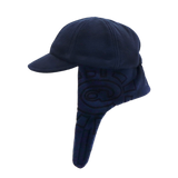 fleece trapper cap - navy