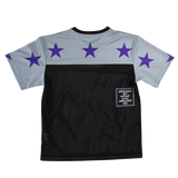 star mesh football jersey - grey/black
