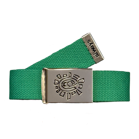embossed silver buckle @sun belt - green – always do what you should do