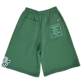 relaxed jogger shorts forrest green