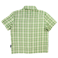 green plaid button up shirt - purple label