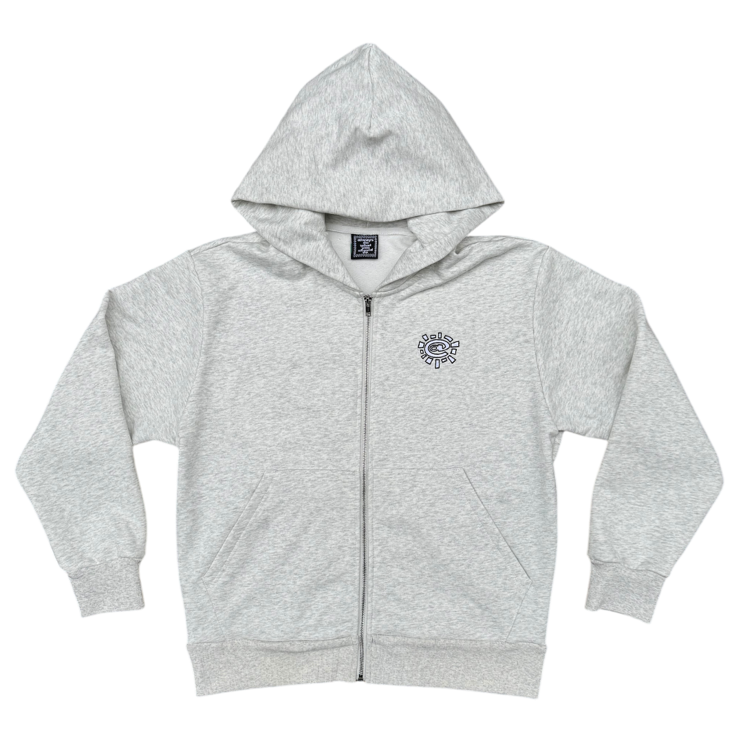 premium zip up hoodie grey always do what you should do
