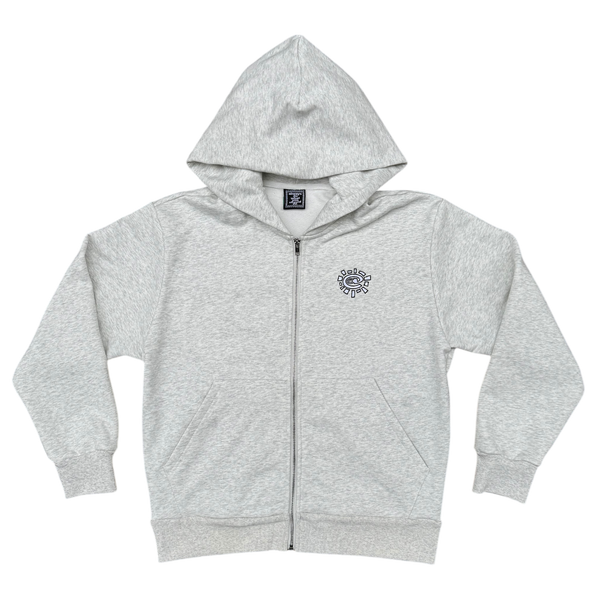 premium zip up hoodie - grey