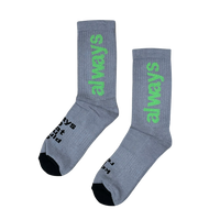 always up sock - grey/green