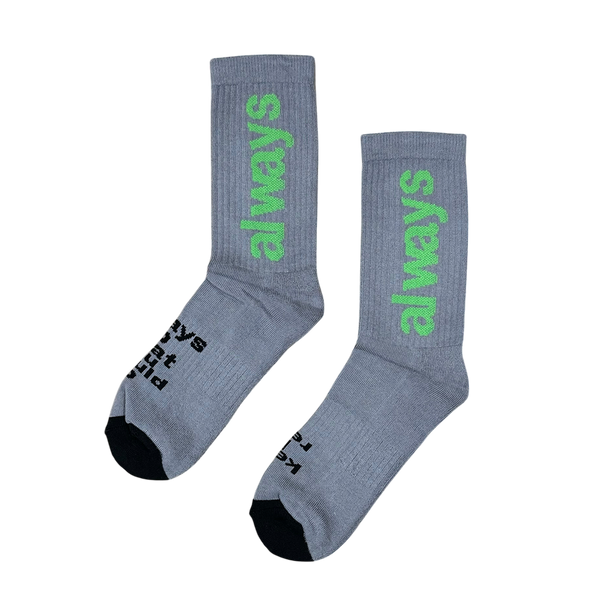 always up sock - grey/green