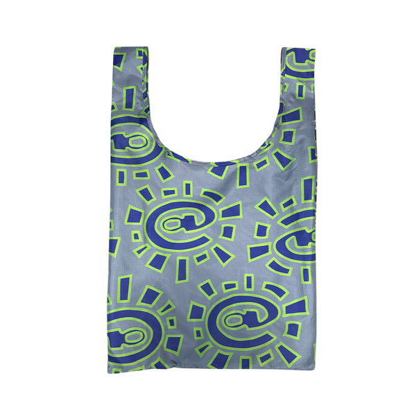 ripstop reusable bag - grey/navy/green