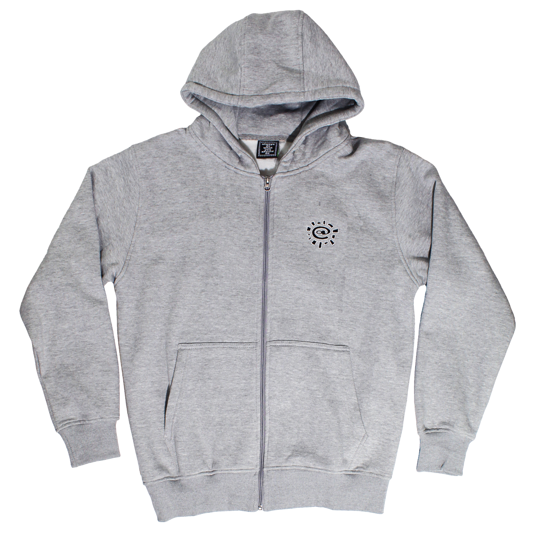 small @sun zip up hoodie - grey – always do what you should do