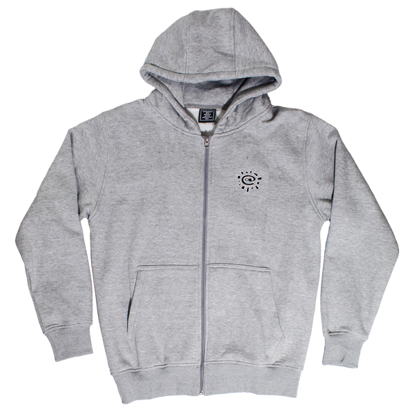 small @sun zip up hoodie - grey