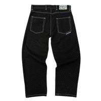 @@@ laser print unisex denim - black/black