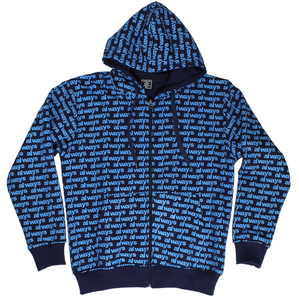 mac zip up hoodie blue