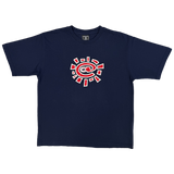 navy @sun tshirt - red/white