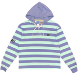 hooded polo - mint / washed blue