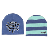 reversible embroid @sun beanie - mint green/perwinkle