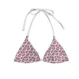 reversible black / pink he@rts bikini top
