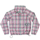 plaid bandemic jacket - green/pink