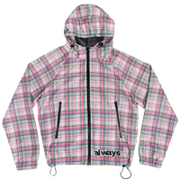 plaid bandemic jacket - green/pink