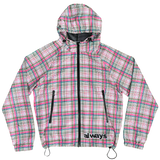 plaid bandemic jacket - green/pink