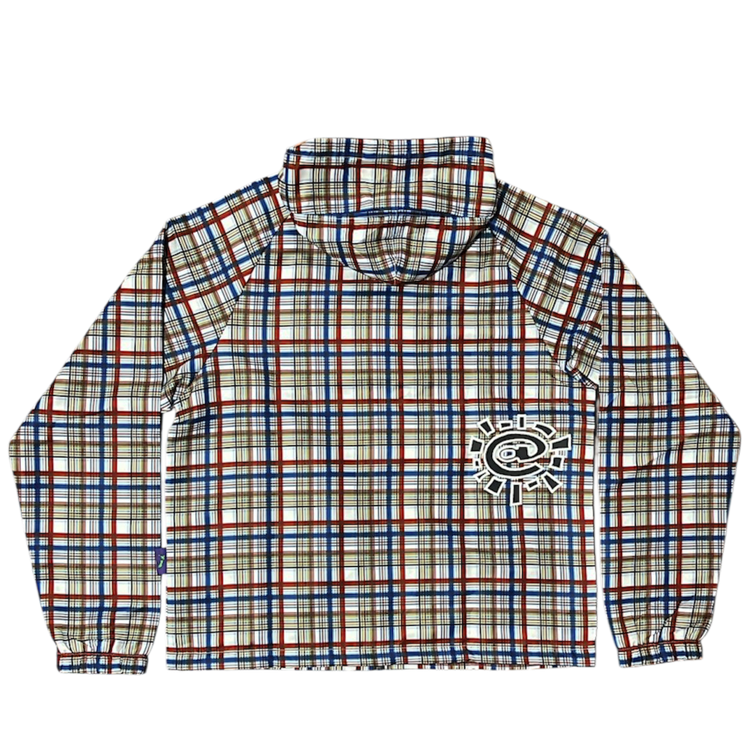 plaid bandemic jacket - burgundy / blue – always do what you should do