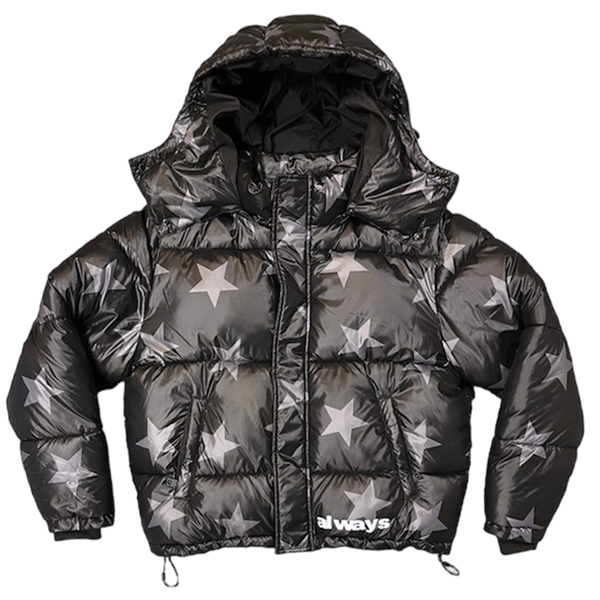 superstar puffa jacket black