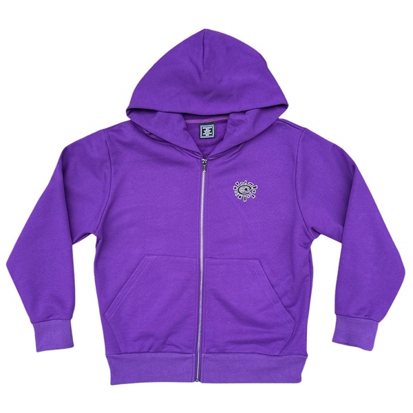 premium zip up hoodie - purple