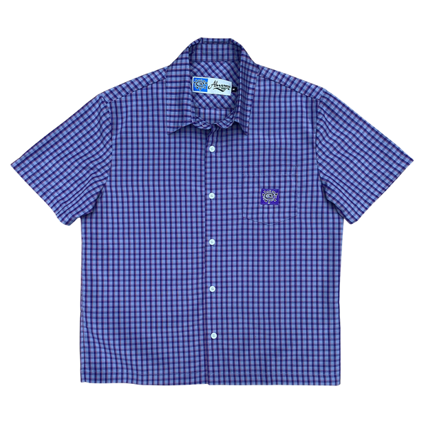 criss cross purple label shirt - purple/blue