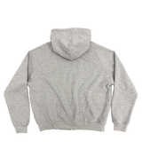 core raglan zip up hood - grey marl
