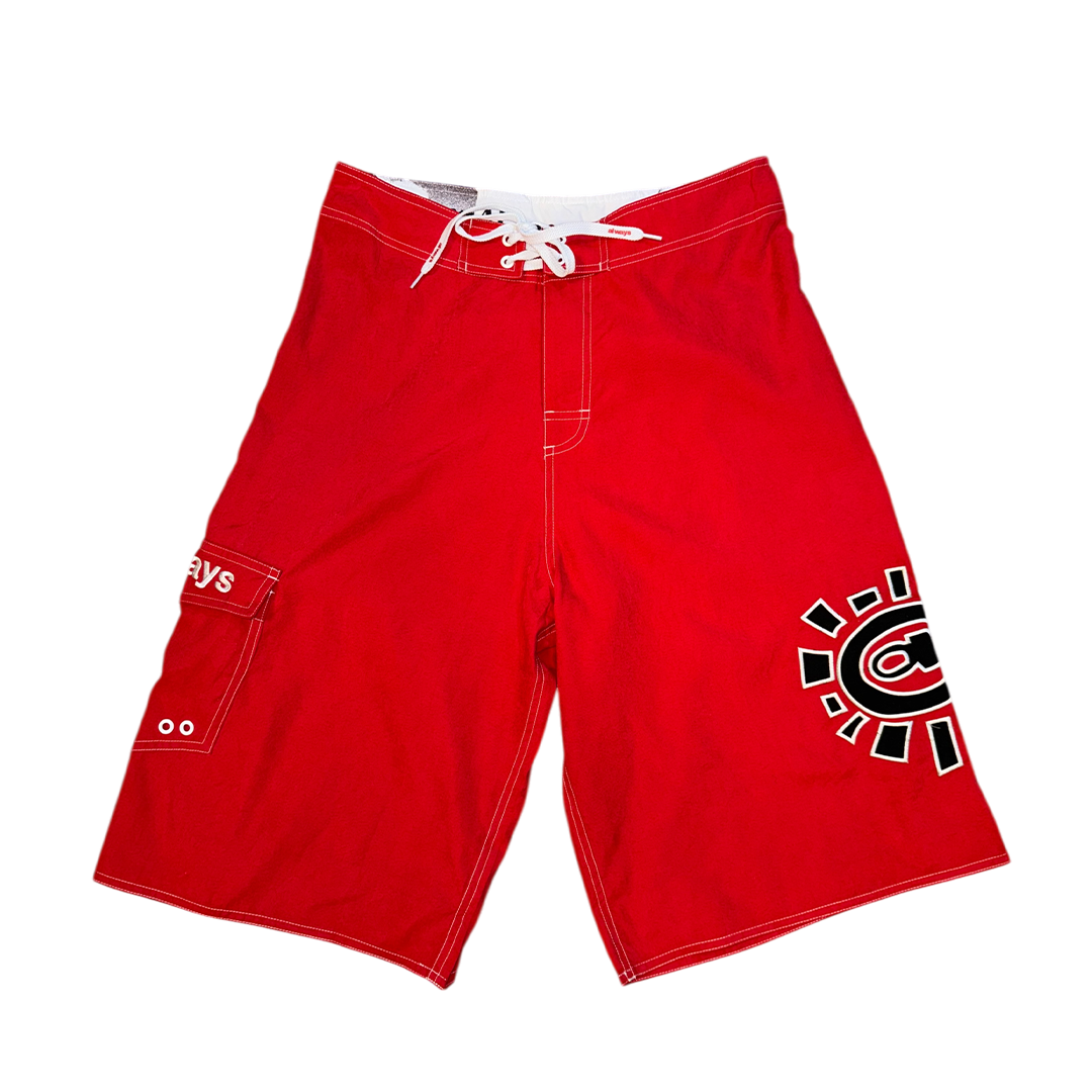 AI board shorts - red/yellow – always do what you should do AI board shorts - red/yellow – always do what you should do