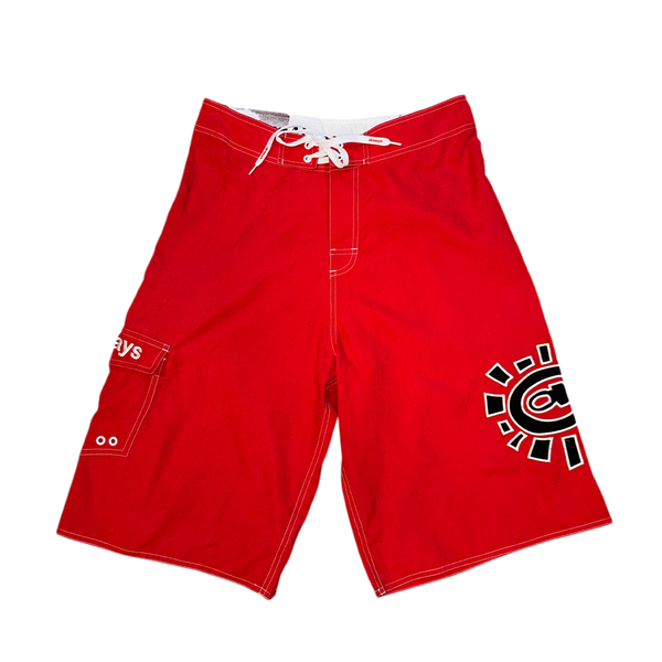 AI board shorts - red/yellow