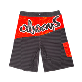 red leaf stripe boardshort - new style