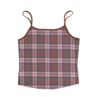 heart logo cami top - plaid