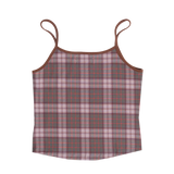 heart logo cami top - plaid