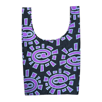 ripstop reusable bag - pink/black