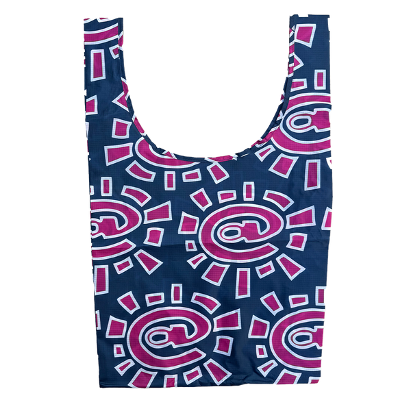 reusable ripstop bag - pink/navy