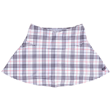plaid he@rt logo skort - white